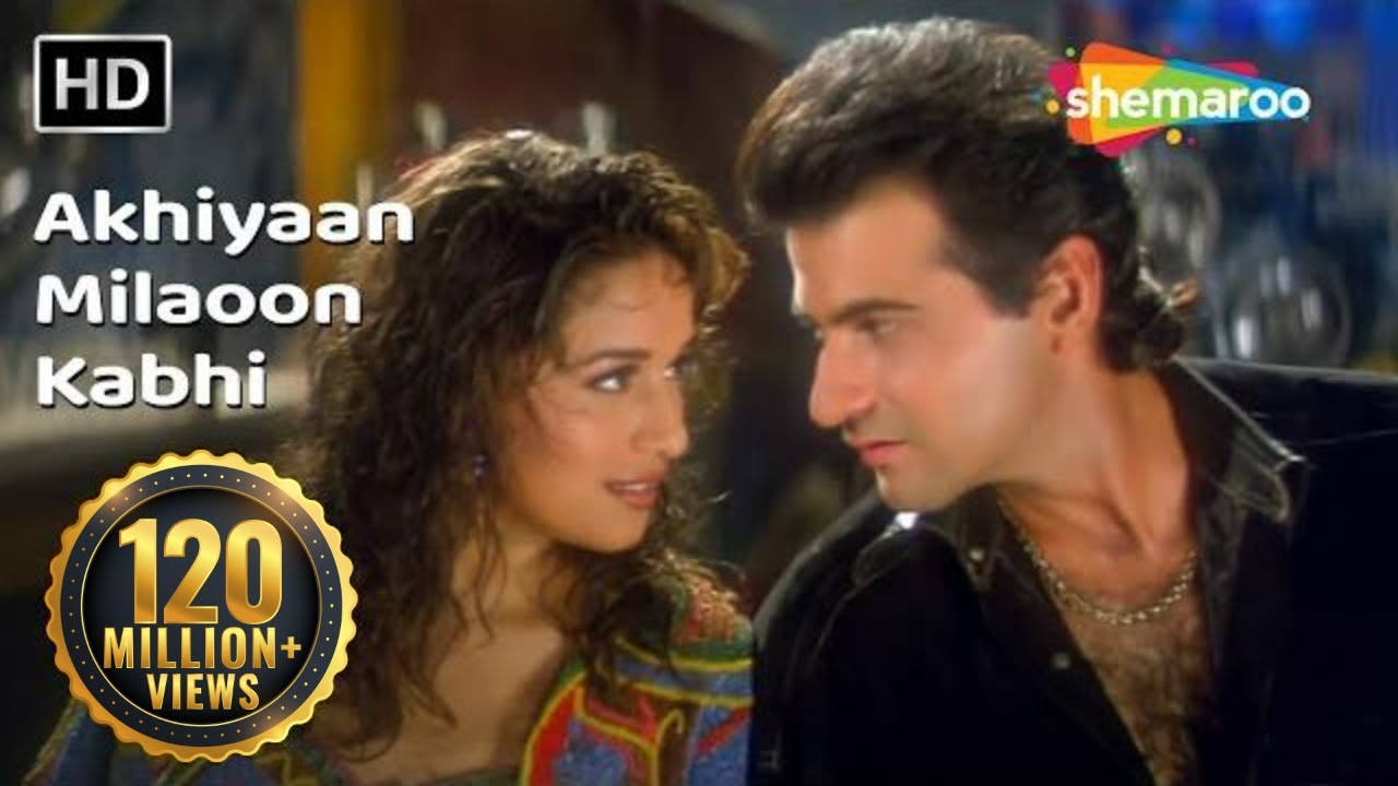 Akhiyaan Milaoon Kabhi Lyrics In Hindi- Madhuri Dixit, Sanjay Kapoor