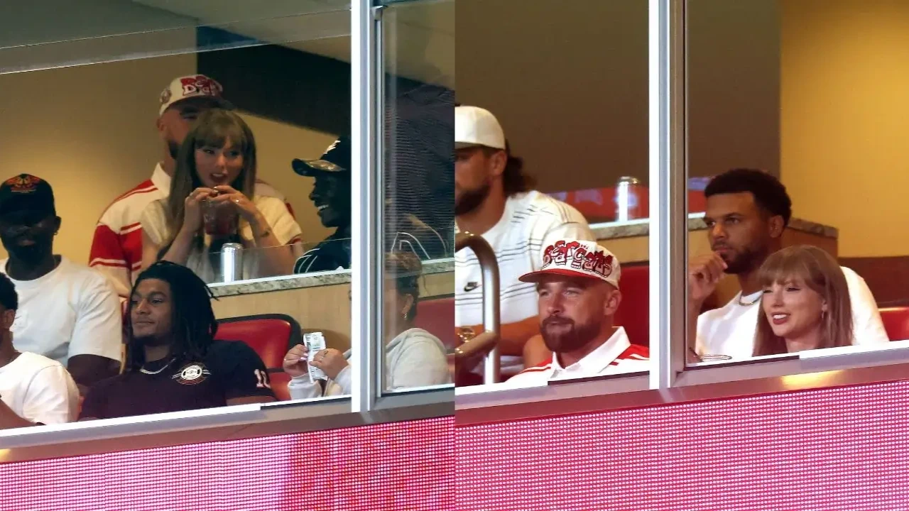 Taylor Swift, Travis Kelce: courtesy of Getty Images