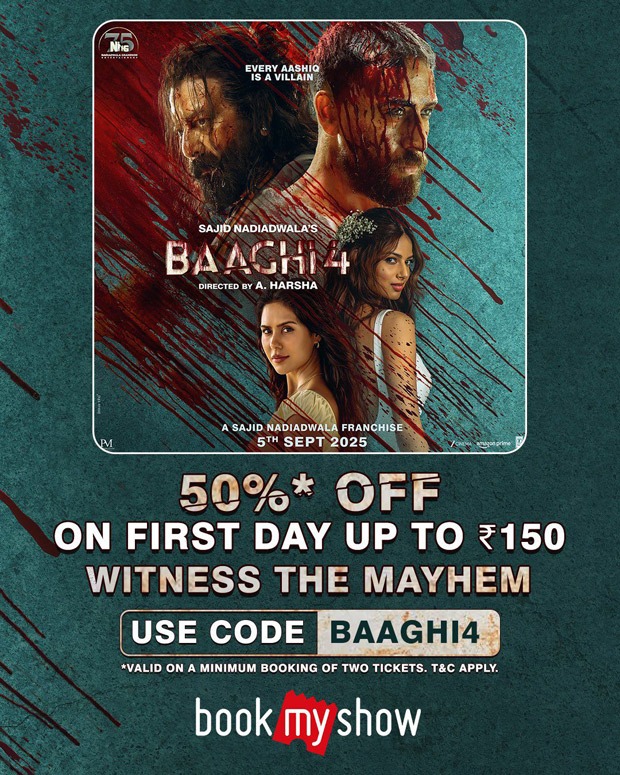 Baaghi 4 makers announced 50% for the early day on Bookmyshow: Bollywood News - Bollywood Hungma Baaghi 4 makers announced 50% for the early day on Bookmyshow: Bollywood News - Bollywood Hungma