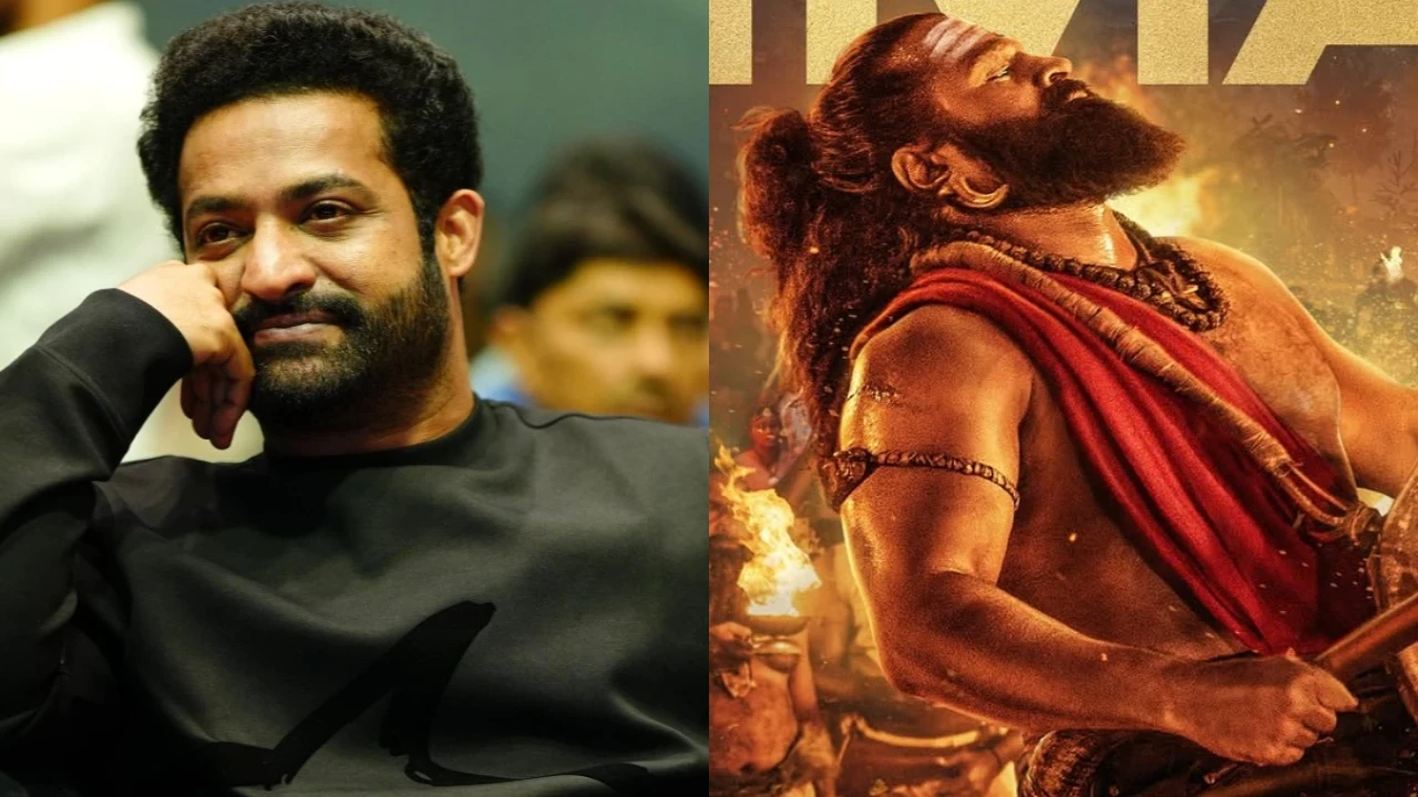 Injured Jr NTR at Kantara Chapter 1 pre-release event: ‘If not for Rishab Shetty, this would be impossible…’