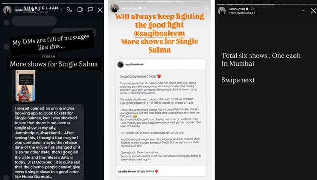 Huma Qureshi misses shows for her film Single Salma : Bollywood News - IHNS Huma Qureshi explains the lack of shows for her film Single Salma