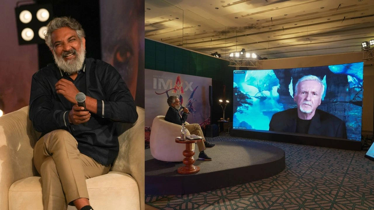 SS Rajamouli and James Cameron (via YouTube/20th Century Studios) SS Rajamouli and James Cameron (via YouTube/20th Century Studios)
