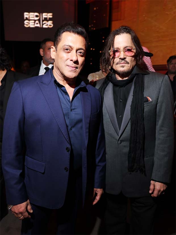 Salman Khan and Johnny Depp share a frame at Red Sea Film Festival : Bollywood News - IHNS Salman Khan and Johnny Depp sharing a frame at the Red Sea Film Festival