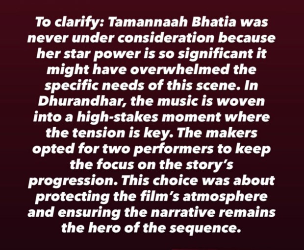 Vijay Ganguly breaks silence on casting of Dhurandhar's song 'Shararat'; Says Tamannaah Bhatia was never considered : Bollywood News – IHNS Vijay Ganguly breaks silence on casting of Dhurandhar's song 'Shararat'; It is said that Tamannaah Bhatia was never considered