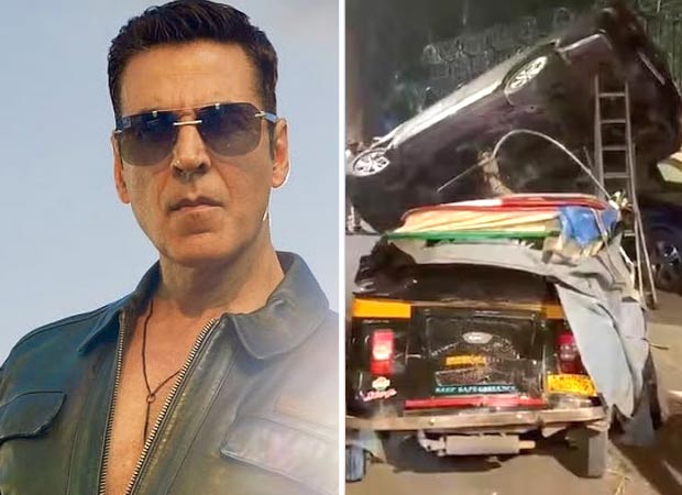 Akshay Kumar's convoy's car involved in massive chain collision in Juhu : Bollywood News - IHNS Akshay Kumar's convoy collides with vehicle in Juhu