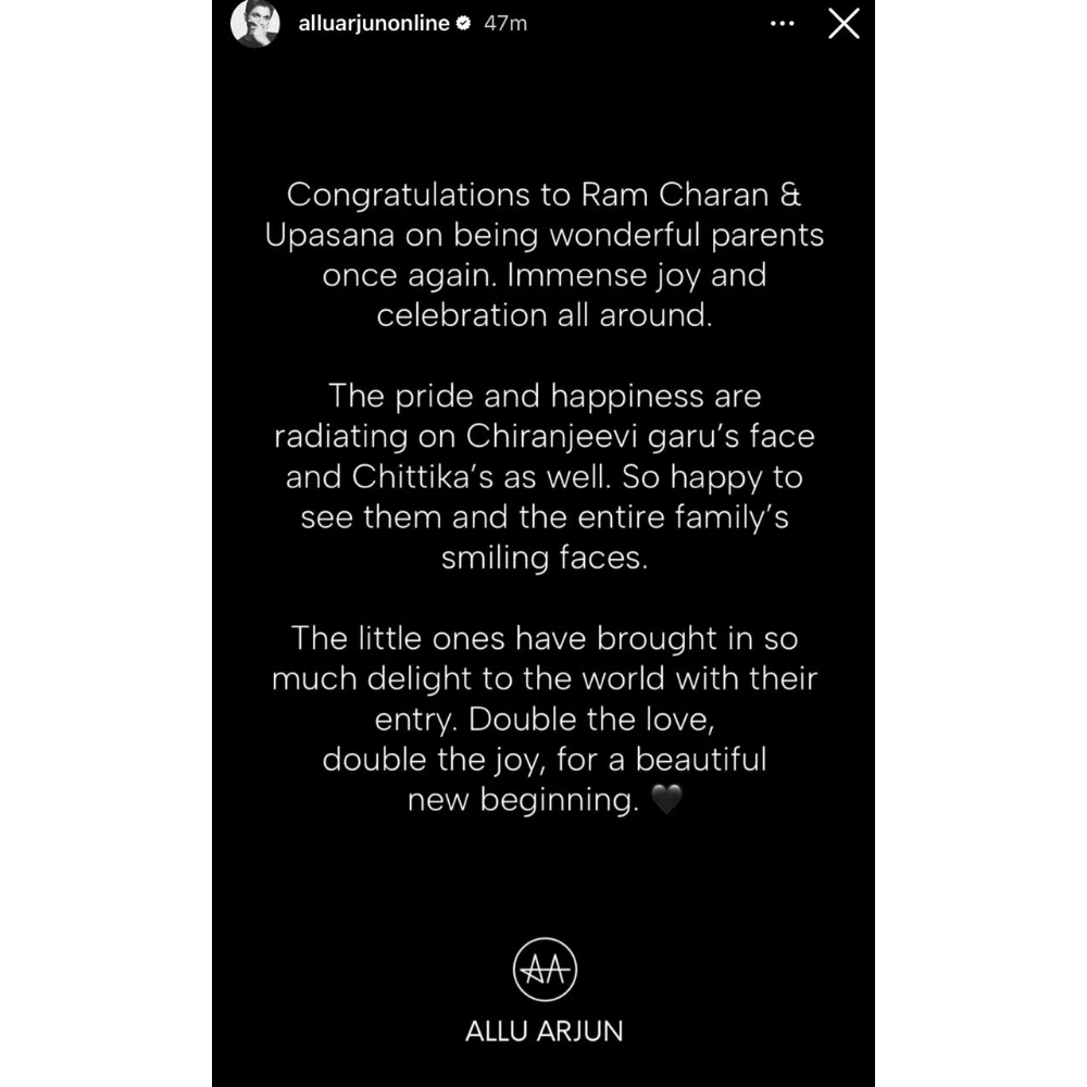 PC: Allu Arjun on Instagram PC: Allu Arjun on Instagram