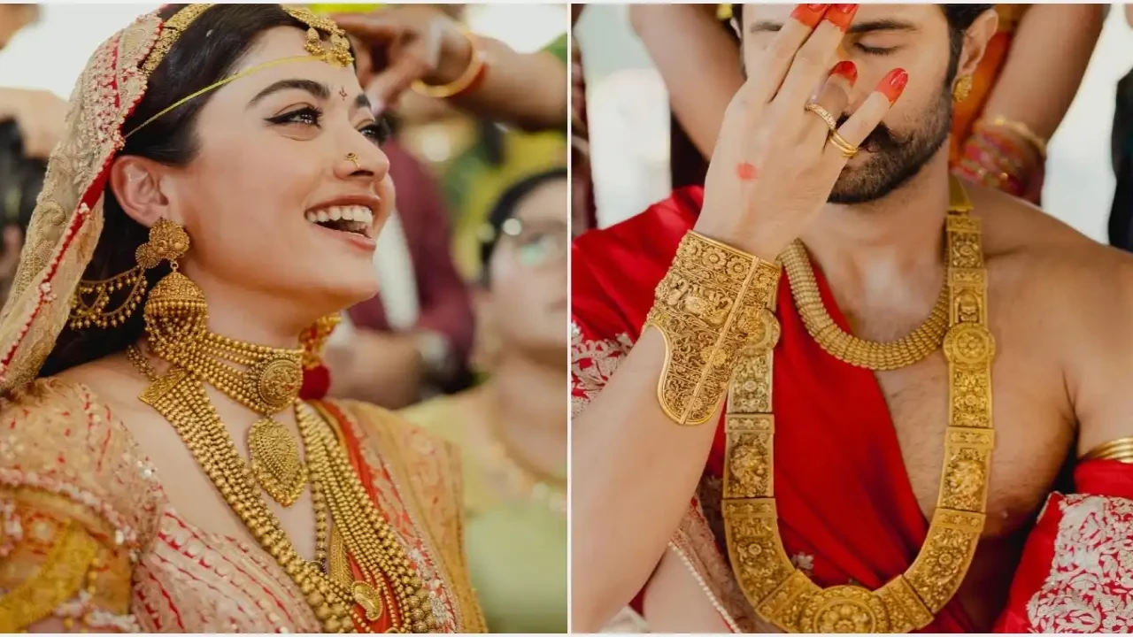 Rashmika Mandanna's 11-piece set for Vijay Deverakonda jewellery: Here's how the newlyweds' temple jewelery was made Rashmika Mandanna’s 11-piece set to Vijay Deverakonda’s ornaments: Here's how newlyweds' temple jewellery was made