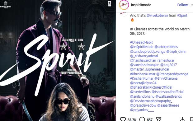 After weeks of exit rumours, Prakash Raj's name is missing from the Spirit cast list After weeks of exit rumours, Prakash Raj's name is missing from the Spirit cast list
