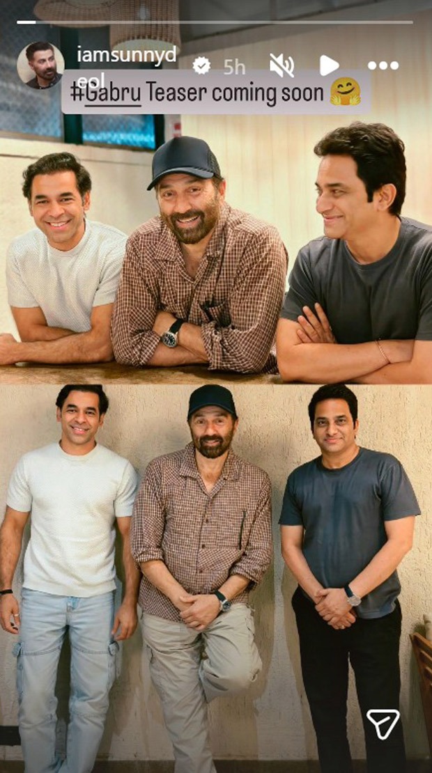 Teaser of Sunny Deol starrer Gabru coming soon; The actor shares update on social media Teaser of Sunny Deol starrer Gabru coming soon; Actor shared update on social media