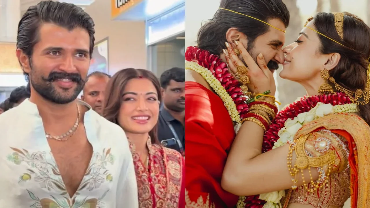 Vijay Deverakonda, Rashmika Mandanna spotted at Hyderabad airport; See the newly married couple returning with their family Watch: Vijay Deverakonda, Rashmika Mandanna spotted at Hyderabad airport
