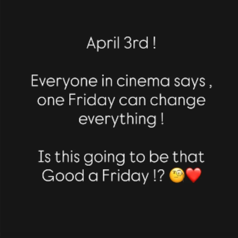 Vignesh Shivan's IG story Vignesh Shivan's IG story