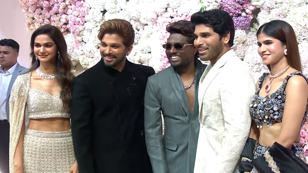 Allu Arjun, Atlee indulge in bromance, erupting into laughter at Allu Sirish-Nayanika's pre-wedding reception