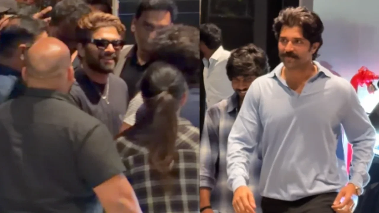 Allu Arjun and Vijay Deverakonda spotted at the screening of Dhurandhar 2 in Hyderabad; Watch Allu Arjun and Vijay Deverakonda spotted at Dhurandhar 2 screening in Hyderabad