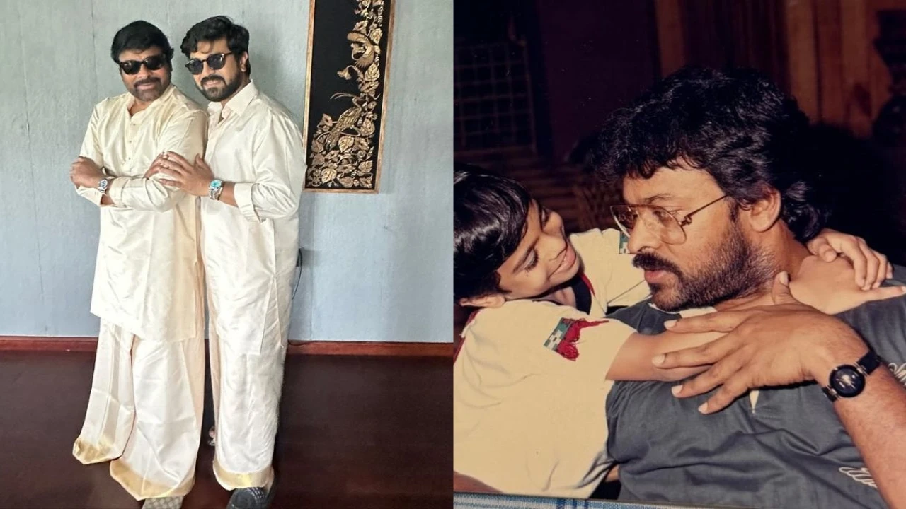 Chiranjeevi shares unseen pictures on son Ram Charan's 41st birthday: 'Love and admiration for you only grows stronger' Chiranjeevi, Ram Charan: courtesy of Chiranjeevi, Ram Charan's Instagram