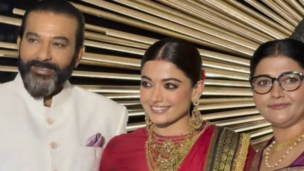 Rashmika Mandanna-Vijay Deverakonda reception: The newlywed is on cloud nine as she poses with her parents; Watch Rashmika Mandanna-Vijay Deverakonda Reception