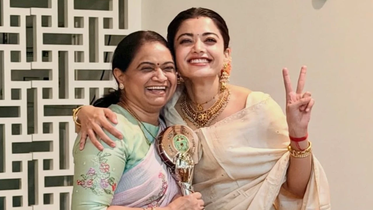 Rashmika Mandanna Gets Emotional at Awards Ceremony, Hugs Vijay Deverakonda’s Mother After Big Win Rashmika Mandanna: courtesy of Rashmika Mandanna's Instagram