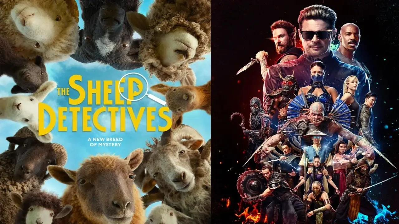 3 movies releasing in theaters this week (May 4-10, 2026): From Mortal Kombat II to The Sheep Detectives The Sheep Detectives, Mortal Kombat II: courtesy of Sony Pictures, Warner Bros.
