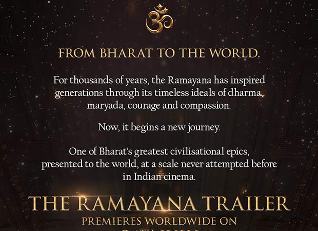 Ranbir Kapoor starrer Ramayan trailer to launch worldwide on July 24 Ranbir Kapoor starrer Ramayan trailer to launch worldwide on July 24