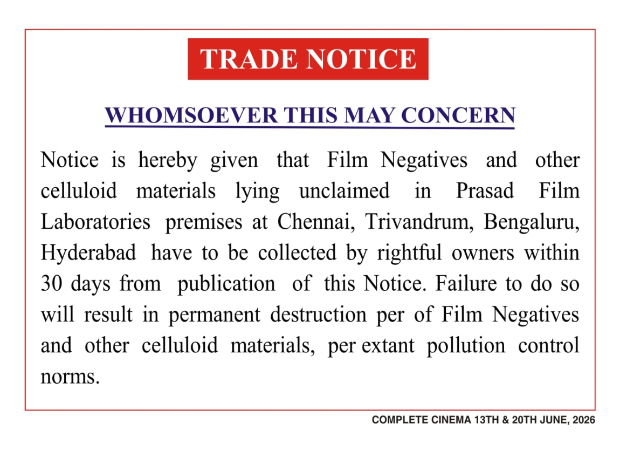 Dear filmmakers, Ek Aur Dil Pe Mat Le Yaar Na Hoone De: Prasad Film Laboratories has given 30 days to owners to collect negatives before permanent destruction Dear filmmakers, Ek Aur Dil Pe Mat Le Yaar Na Hoone De: Prasad Film Laboratories has given 30 days to owners to collect negatives before permanent destruction